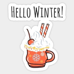 Hello Winter Holiday Sticker